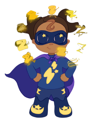 Captain Super Sleep sketch transparent background